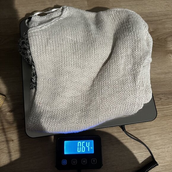 NWT INC Womens XS Two-Tone Long-Sleeve Sweater Silver, white, black NEW - Picture 8 of 8